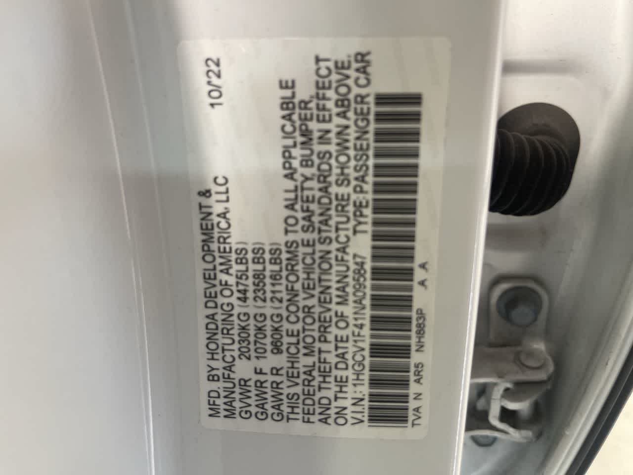2022 Honda Accord Sport SE