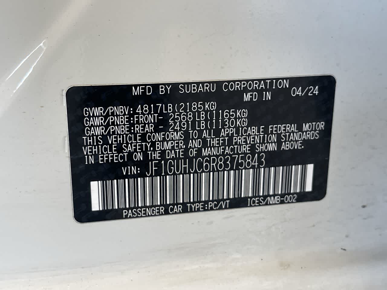 2024 Subaru Impreza RS